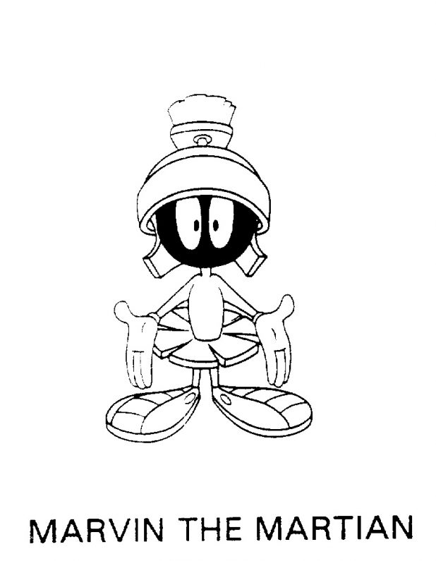 618x795 Adult Marvin The Martian Coloring Pages Marvin Martian Coloring