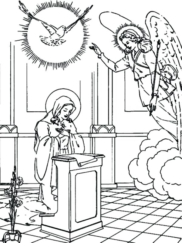 600x801 Mary Visits Elizabeth Coloring Page And Baby Coloring Page