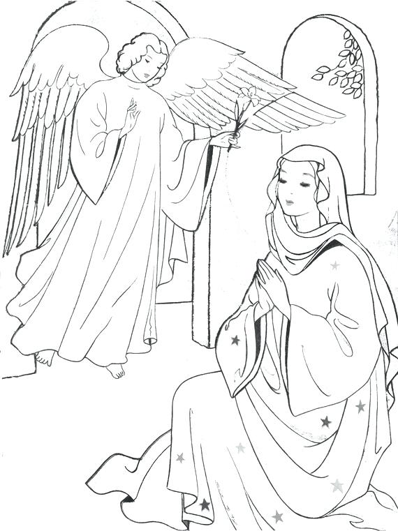 570x761 Mary Visits Elizabeth Coloring Page Coloring Pages Angel Visits