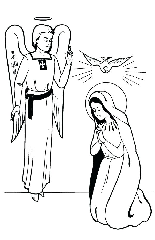 600x926 Old Fashioned Mary And Elizabeth Coloring Pages Model