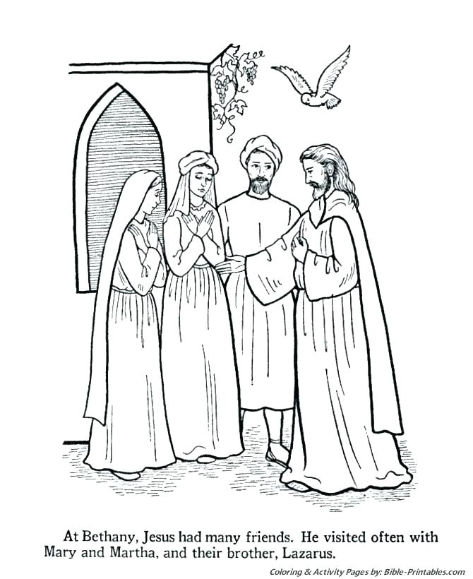 Mary And Jesus Coloring Page