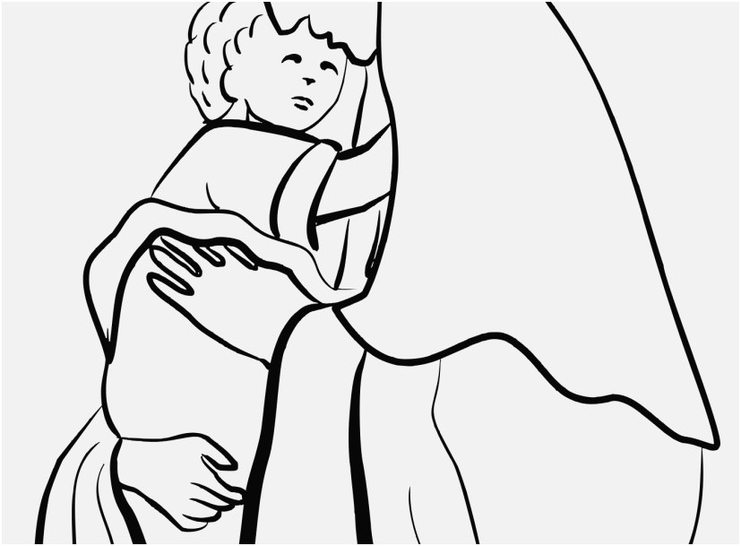 827x609 Jesus And The Children Coloring View Mother Mary Holding Child
