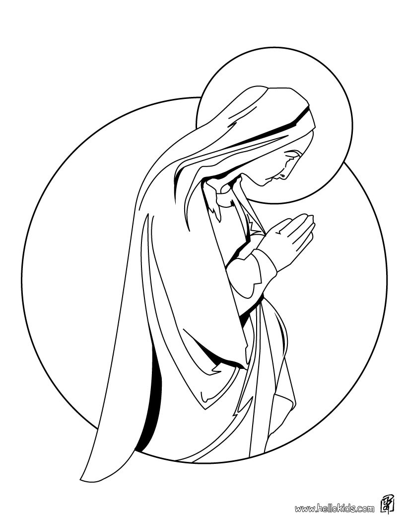 820x1060 Jesus And Virgin Mary Coloring Pages