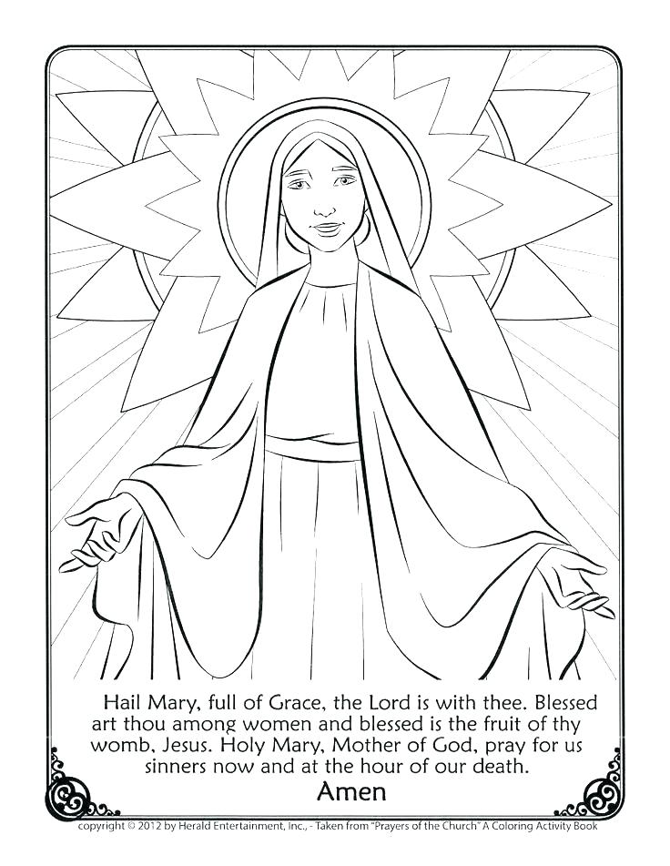 736x951 Mary Coloring Page