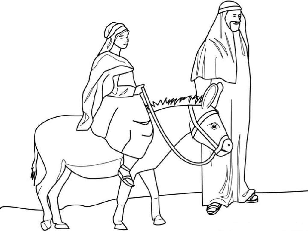 1024x768 Mary And Joseph Coloring Pages
