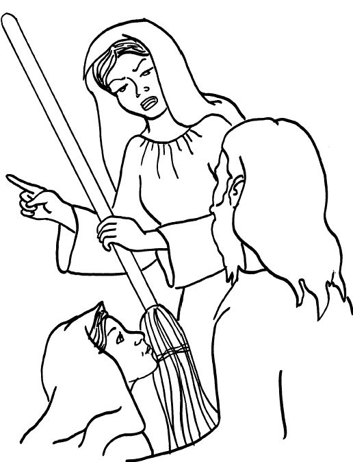 Mary And Martha Coloring Page