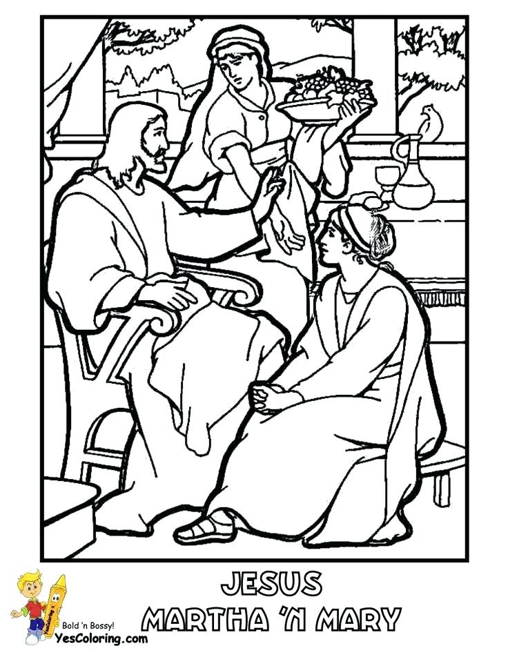 736x952 Mary And Martha Coloring Page 20119