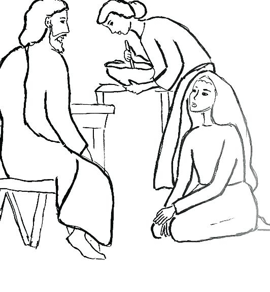 532x574 Mary And Martha Coloring Page Adorable Martha And Mary Coloring