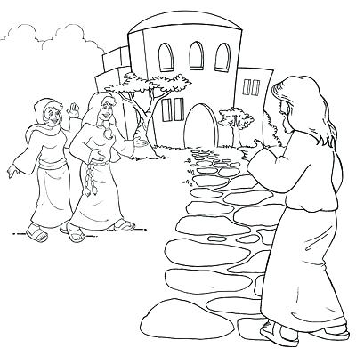 400x400 Mary And Martha Coloring Page S S Jesus Loves Mary And Martha