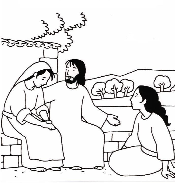 711x741 In Martha And Mary Coloring Page