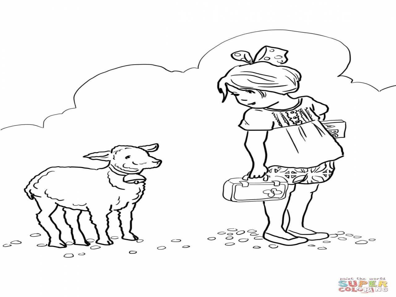 1280x960 Lamb Coloring Mary Had A Little Page