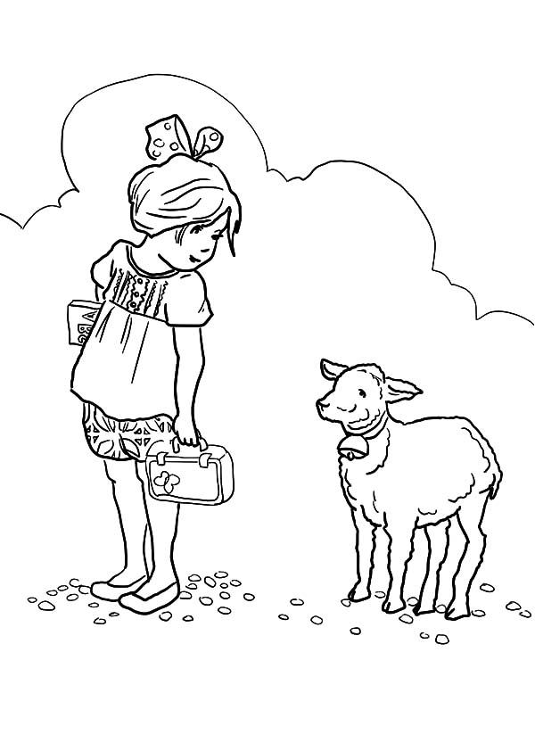 600x833 Mary Had A Little Lamb Coloring Page 692994