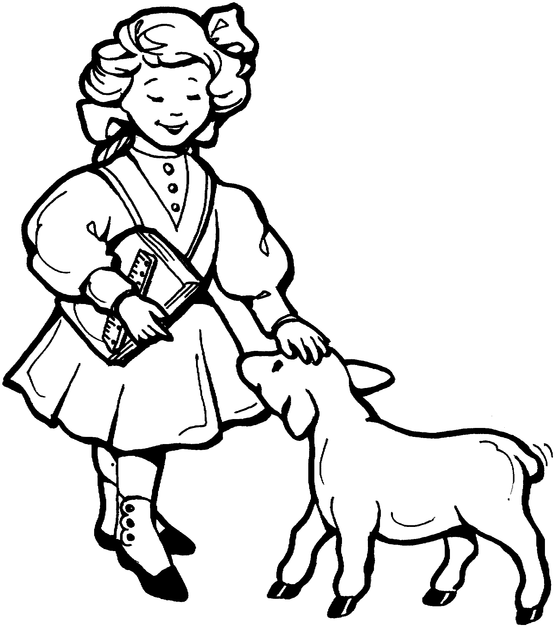 1928x2180 Mary Had A Little Lamb Coloring Page