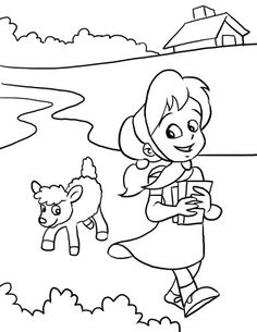 236x305 Mary Had A Little Lamb Nursery Rhyme Coloring Sheet Inkspired