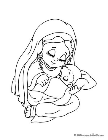 364x470 Jesus And Virgin Mary Coloring Pages