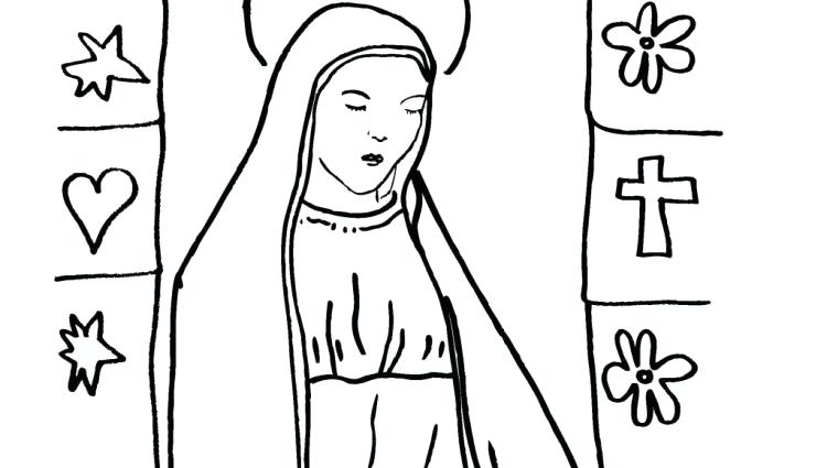 750x425 Virgin Mary Coloring Page Mary Mother Of Jesus Colouring Pages