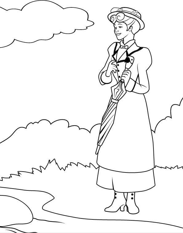 Mary Poppins Coloring Pages