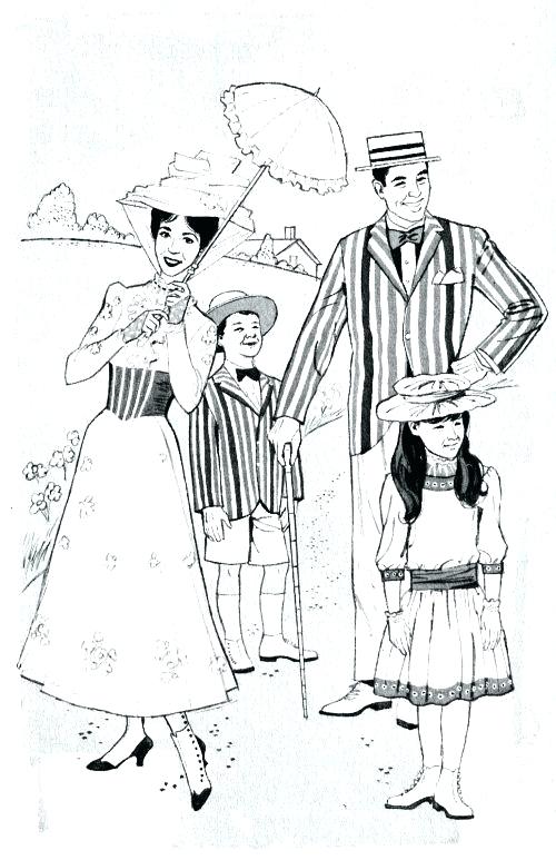 500x773 Mary Poppins Coloring Pages Coloring Page Movie Nights Silhouette