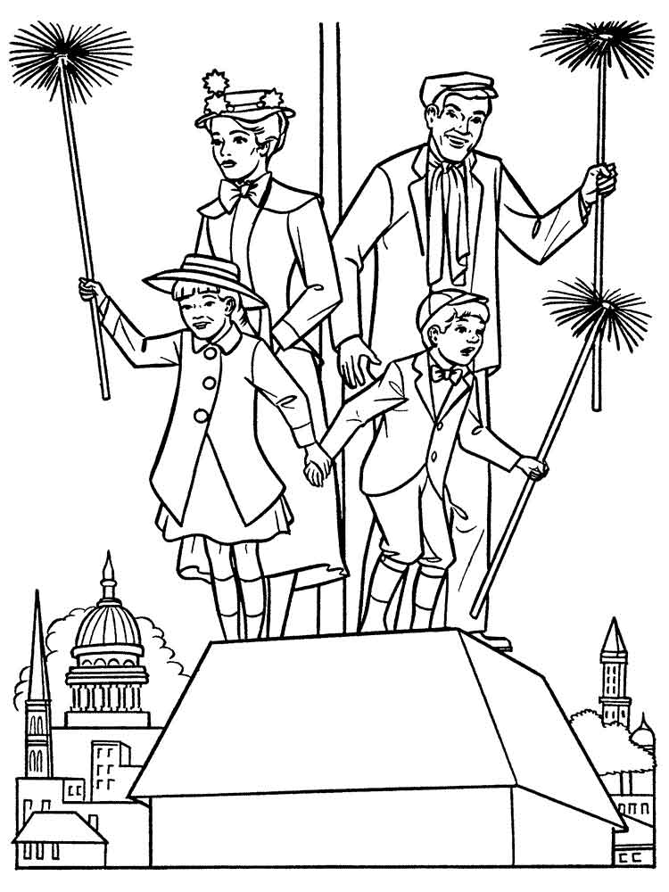750x1000 Mary Poppins Coloring Pages. Free Printable Mary Poppins Coloring