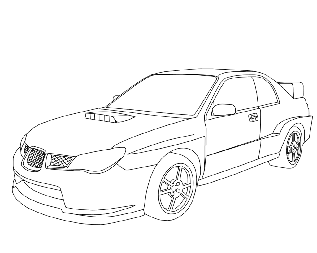 1024x819 Subaru Wrx Sti Coloring Pages Mandala Sketches