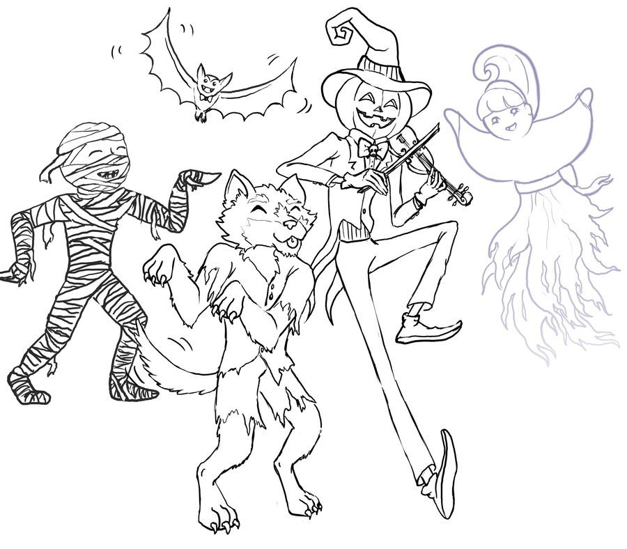 900x788 Monster Mash Coloring Pages