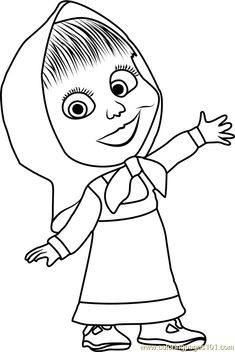 235x352 Masha And Bear Apple Coloring Pages For Kids Printable Free