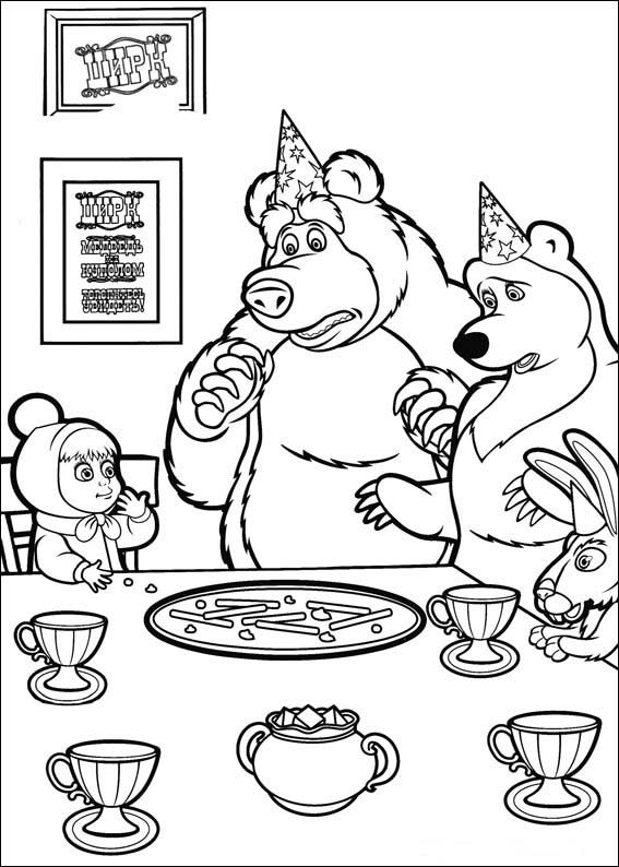567x794 Masha And The Bear Coloring Pages 7 Coloring Pages