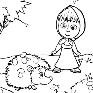 310x310 Top Masha And The Bear Coloring Pages Images Kids Pedia Live