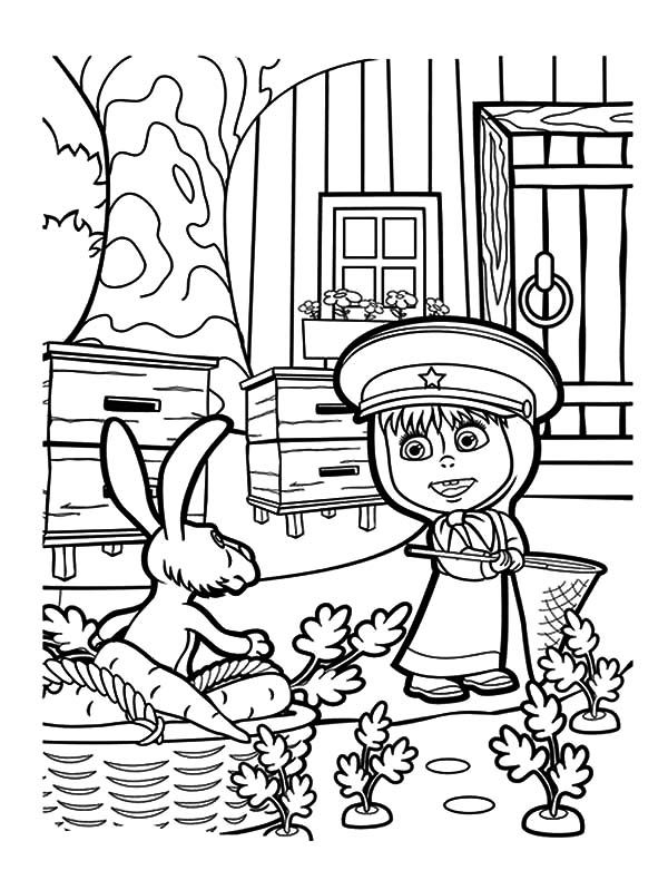 600x790 Masha And The Bear, Masha And The Bear Rabbit Caught In The Act