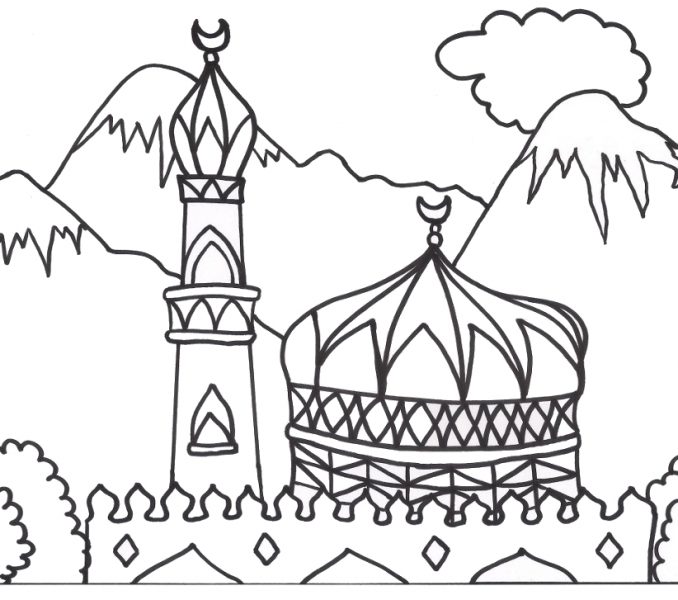 678x600 Exelent Muslim Coloring Pages Image