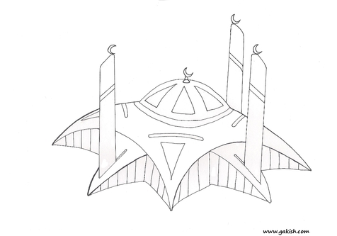 476x333 Minaret Coloring Page Image Clipart Images