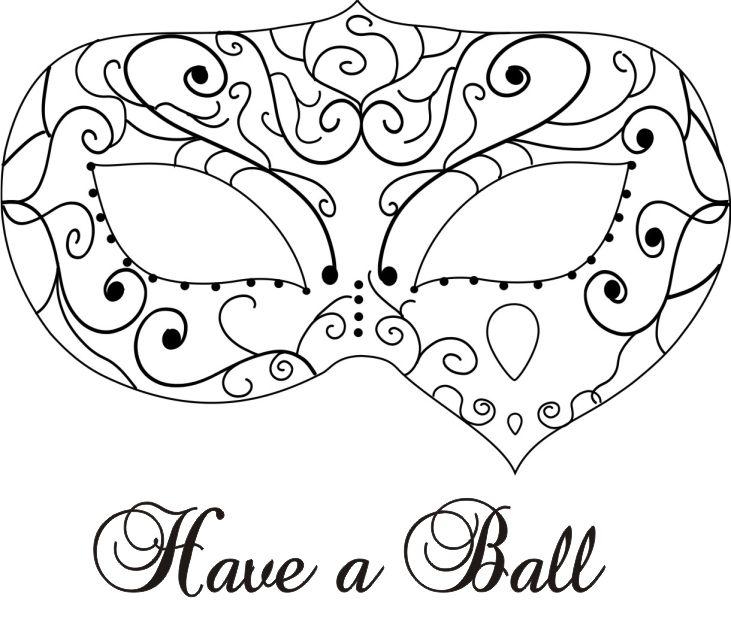 Masquerade Mask Coloring Pages