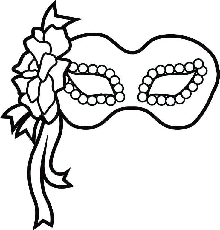 736x771 Mardi Gras Masks Coloring Pages Masquerade Mask Two Decorative