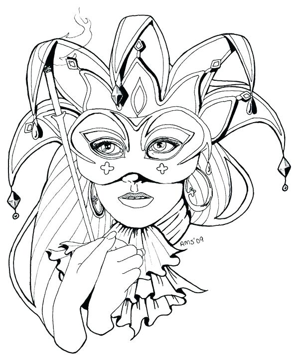 600x718 Masquerade Mask Coloring Pages Mask Template Funny Mask Template