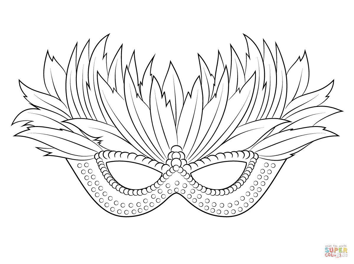1199x894 Venetian Mardi Gras Mask Coloring Page Free Printable Pages Fair