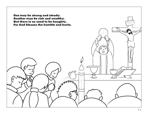 600x464 Catholic Mass Coloring Pages Catholic Coloring Pages Sunday Mass