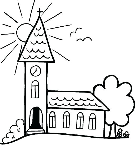 513x550 Catholic Mass Coloring Pages Church Coloring Page Astounding