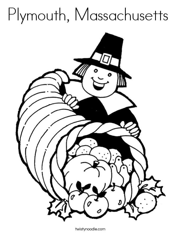 685x886 Plymouth, Massachusetts Coloring Page