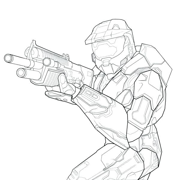 600x600 Halo 3 Coloring Pages Halo Master Chief Coloring Pages Master