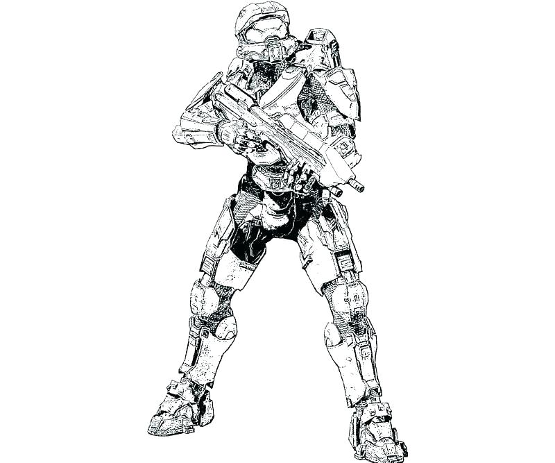 800x667 Halo 5 Master Chief Coloring Pages Printable High
