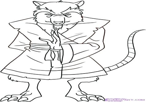 476x333 Master Splinter Coloring Pages Teenage Mutant Ninja Turtles Master