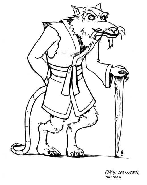 517x650 Master Splinter Coloring Pages