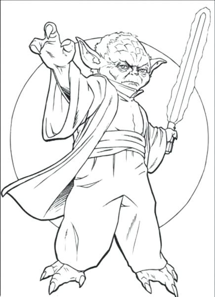 435x600 Yoda Coloring Pages Star Wars Battle Droids Master Yoda Coloring