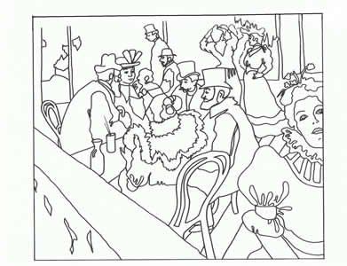 391x300 Masterpiece Coloring Page Free Printable Henri Toulouse Lautrec