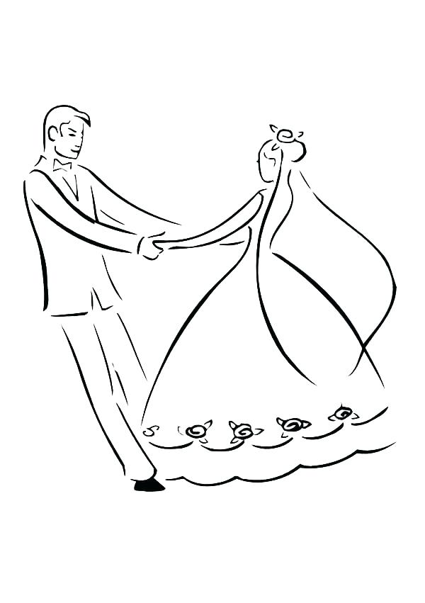 600x851 Instant Download Printable Bride Groom Coloring Page Place Mat