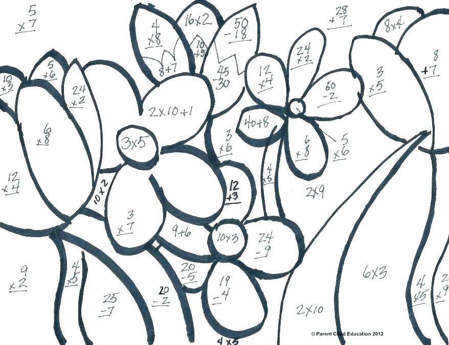 Math Coloring Pages 3rd Grade