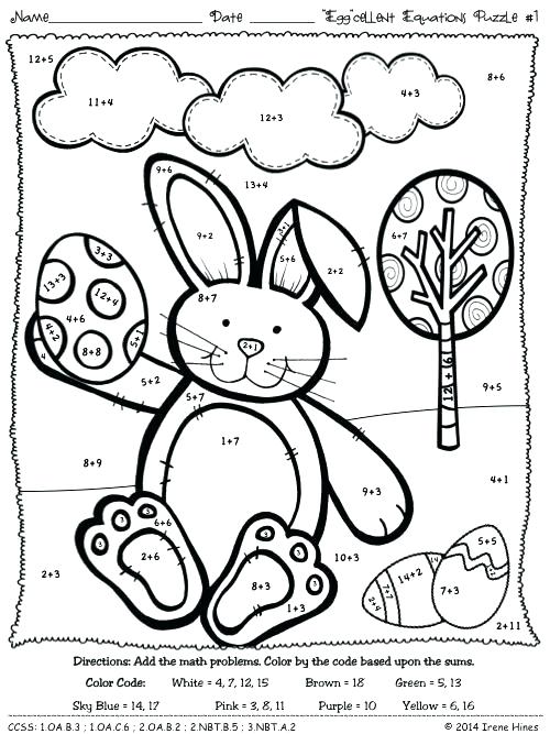 500x667 Spring Color By Number Math Worksheets Addition On Free Math Free