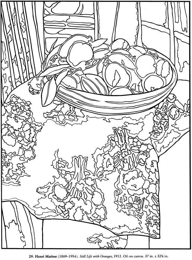 Matisse Coloring Pages