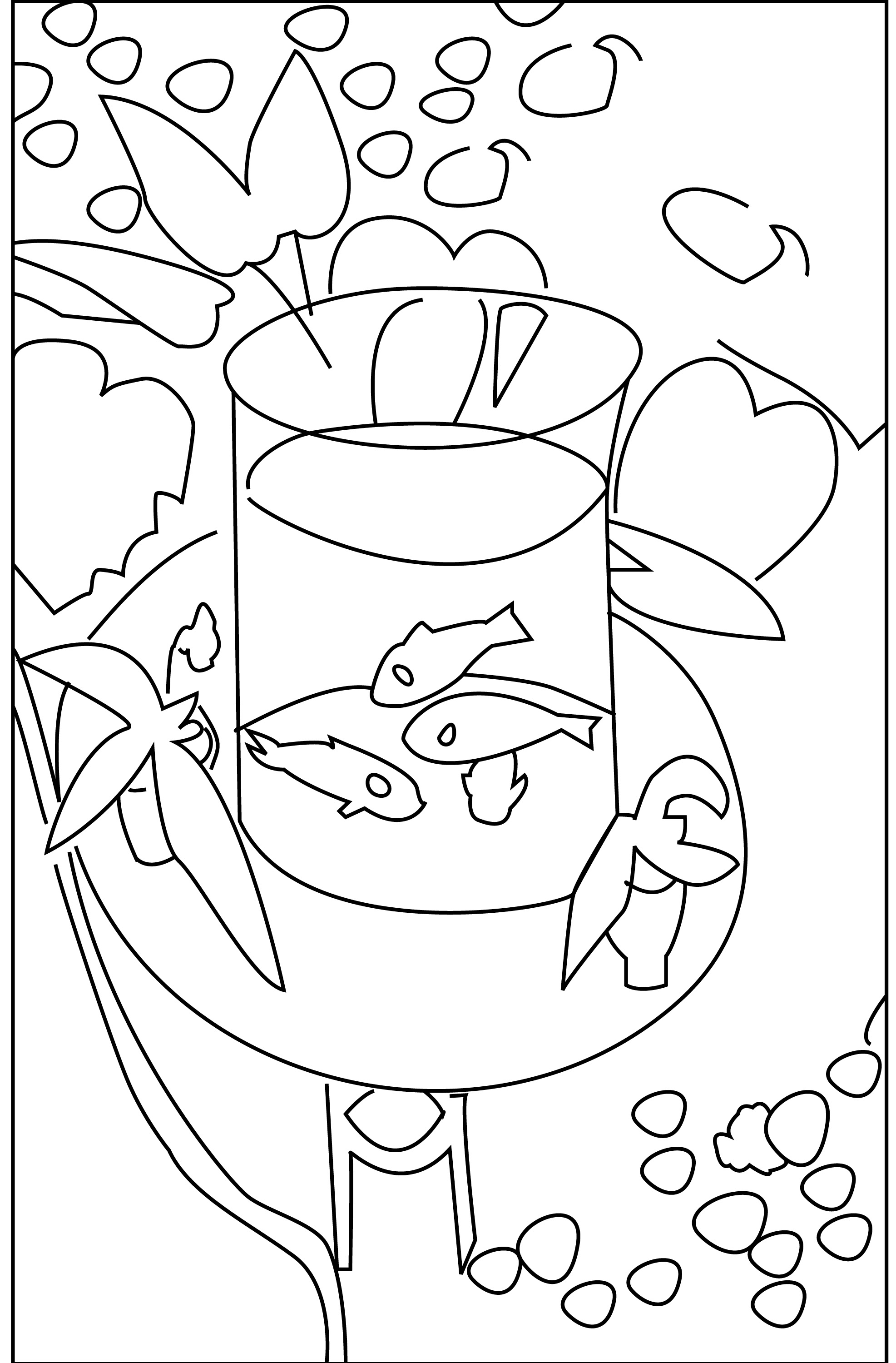 1973x3000 Coloring Book Matisse's Gold Fish Neo Decadent