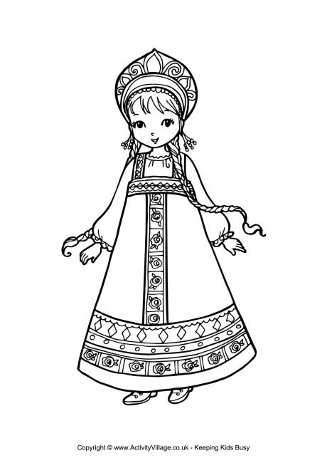 460x650 Russia Colouring Pages